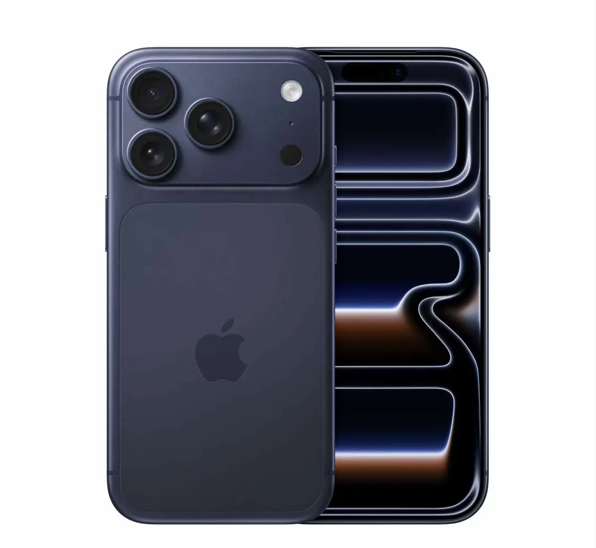 Deep Blue Straight Talk Apple iPhone 17 Pro 256GB with large rear camera array.