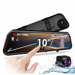 Rexing M1 Pro 2K Dual Mirror Dash Cam 1440p (Front) + 1080p (Rear)