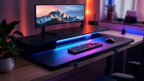 ACGAM Height Adjustable Electric Desk: Versatile Comfort for Work and Play