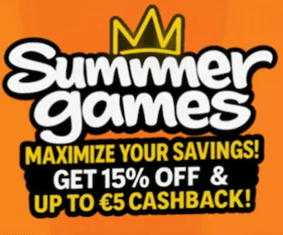 Summer games- Maximize Your Savings! Get 15% off & up to €5 Cashback!