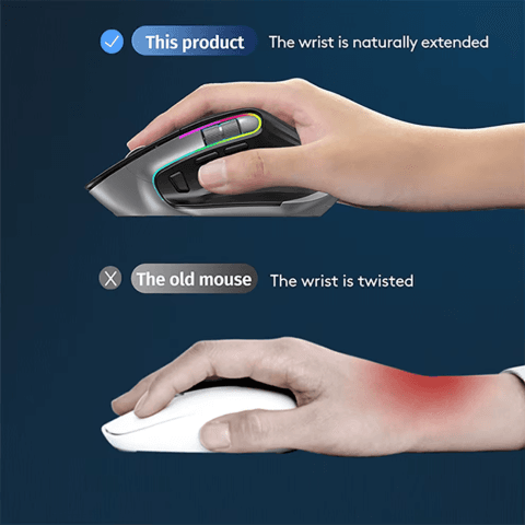 The wrist is naturally extended