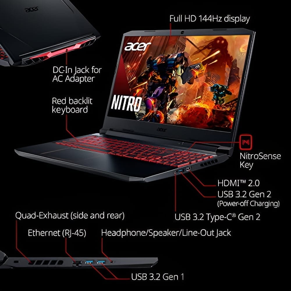 Acer Nitro 5 AN515-55-53E5 Gaming laptop specifications