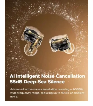 AI Intelligent Noise Cancellation 55dB Deep Sea Silence