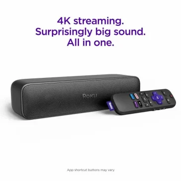 Roku Streambar SE delivering 4K UHD streaming quality for a sharp and crystal-clear home cinema experience