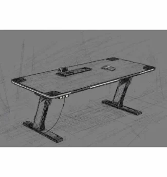 Acgam electric height adjustable desk sketch