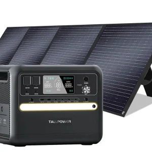 TALLPOWER V2400 Portable Power Station + TP200 200W Foldable Solar Panel