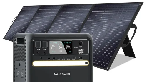 TALLPOWER V2400 Portable Power Station + TP200 200W Foldable Solar Panel